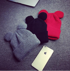 Cat's Ears Women's Hat Knitted Caps